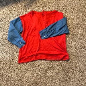 Long Sleeve Drawstring Shirt
